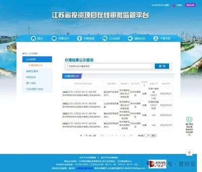 (截图来自江苏省投资项目在线审批监管平台)
